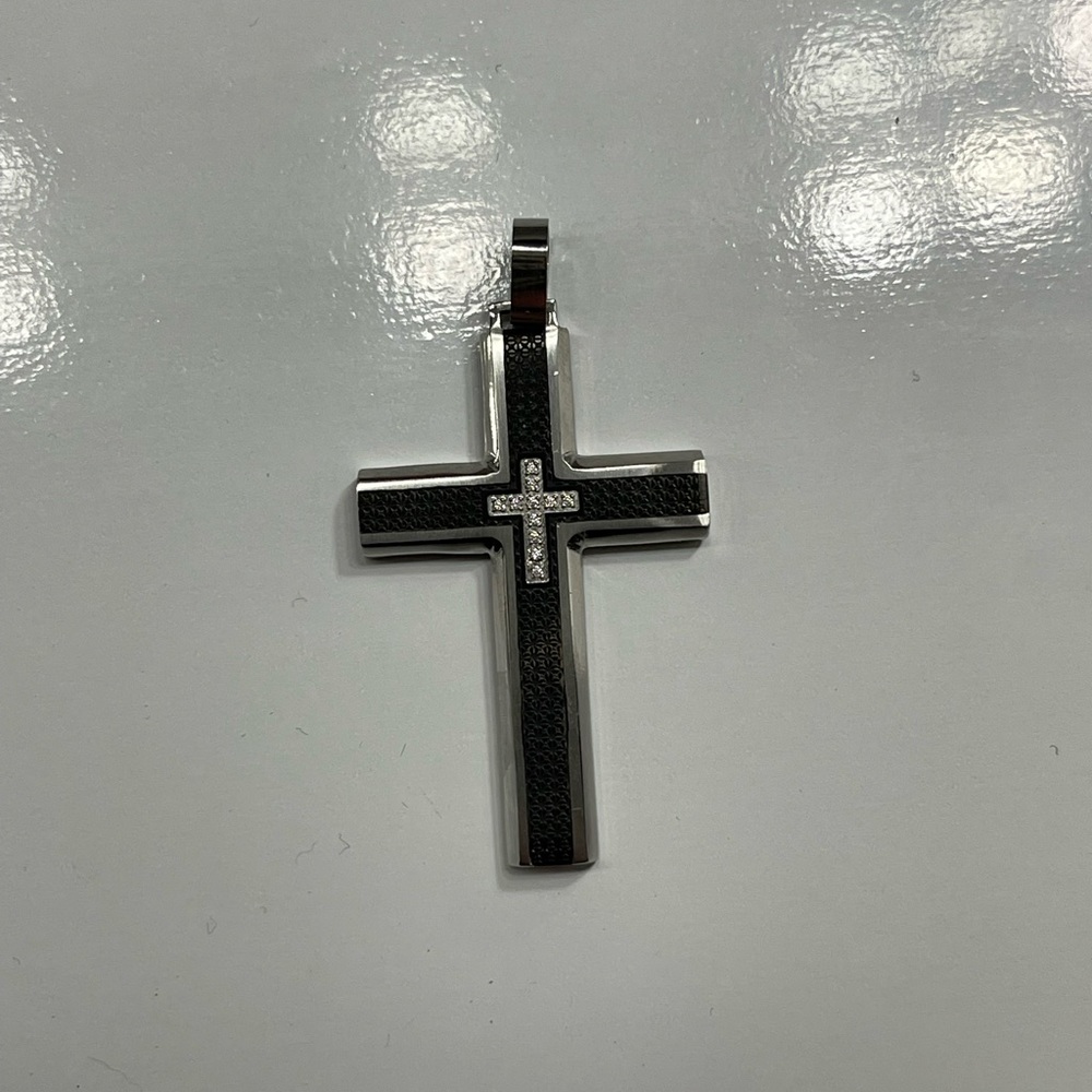 Spartan Stainless Steel Cross Pendant